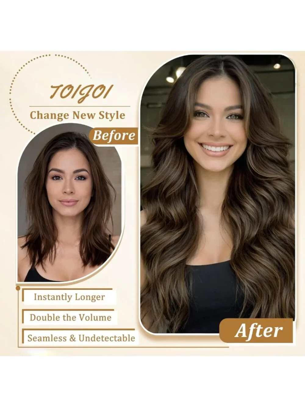 Chocolate Brown Clip-In Hair Extensions 16
